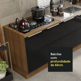 Foto 7 | Mueble para Cocina Madesa Negro con 4 Puertas