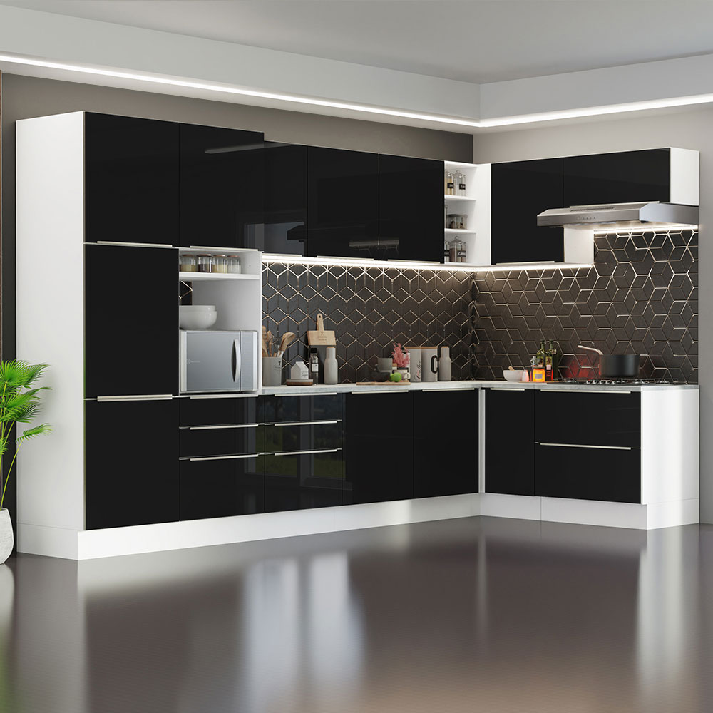 Foto 3 pulgar | Cocina Integral Madesa GCLX54600573 Negra 546 Cm