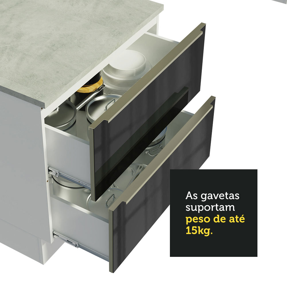 Foto 8 pulgar | Cocina Integral Madesa GCLX54600573 Negra 546 Cm