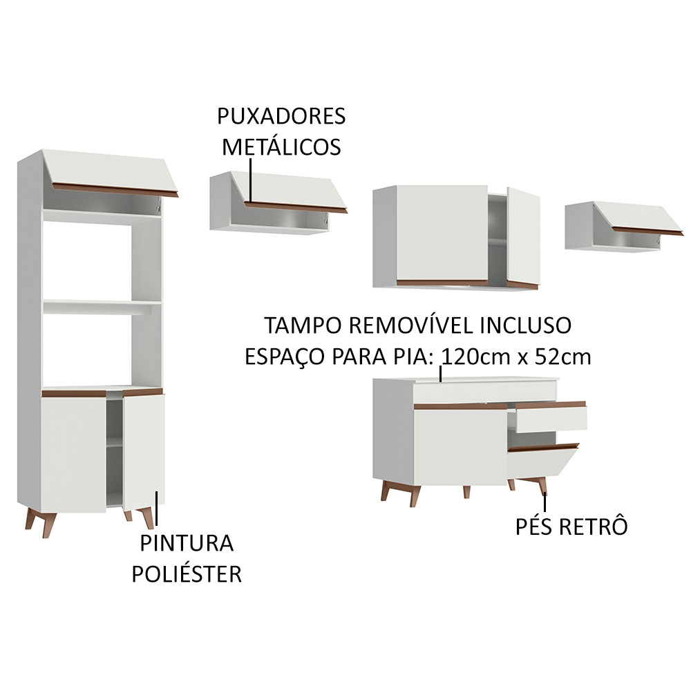 Foto 4 pulgar | Cocina Integral Madesa GRRM33000109 Blanca 330 Cm