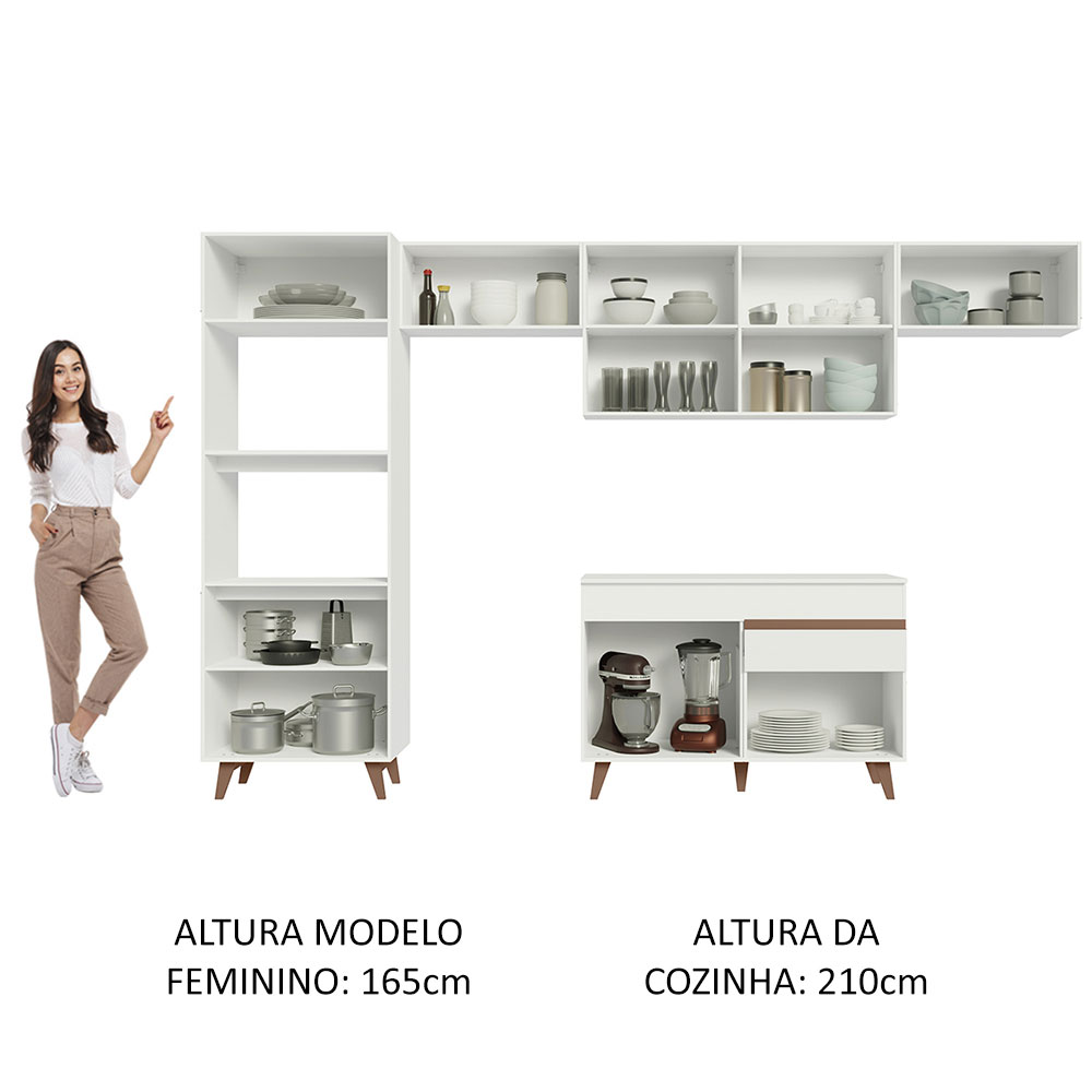 Foto 5 pulgar | Cocina Integral Madesa GRRM33000109 Blanca 330 Cm