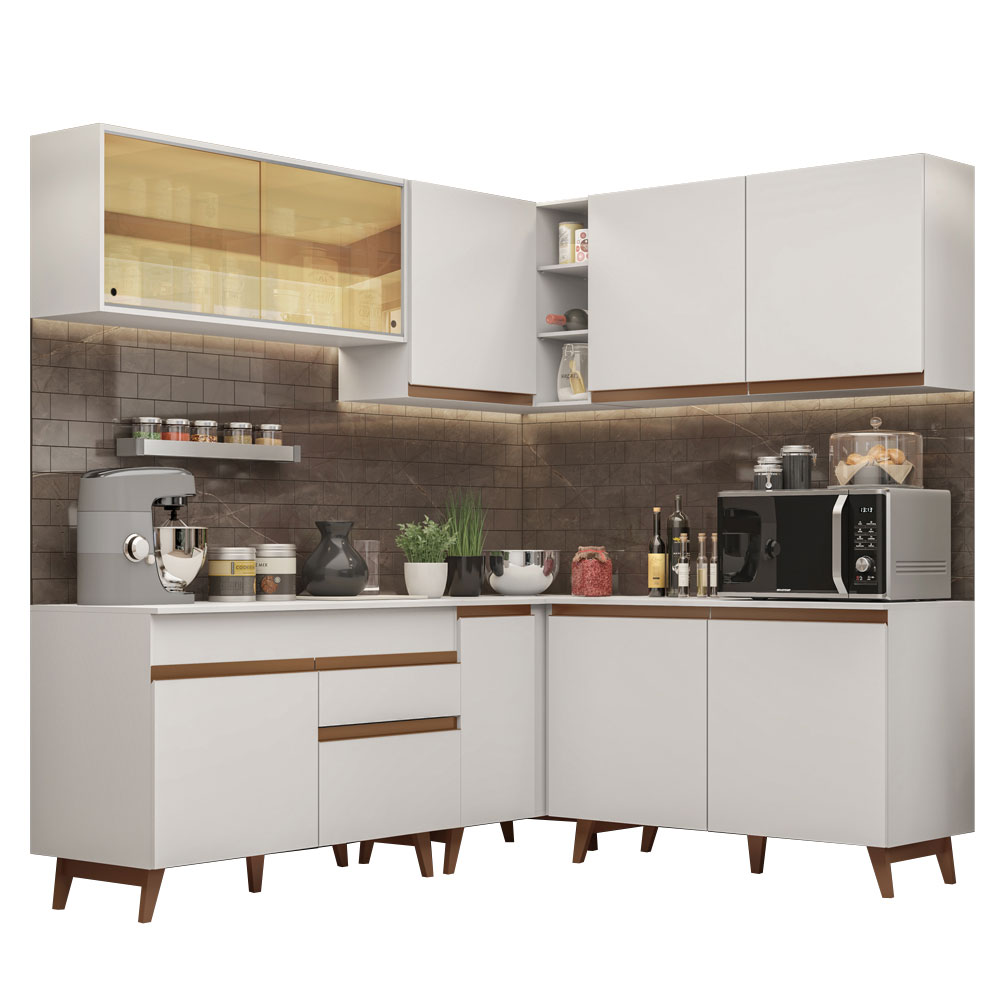 Cocina Integral Madesa GCRM38200109 Blanca 382 Cm