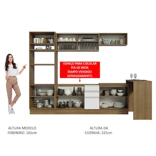 Foto 5 | Cocina Integral Madesa GRGL3150016E Blanca 315 Cm