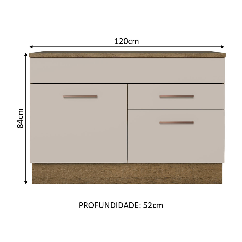 Foto 2 | Gabinete para Fregadero Madesa Beige con 2 Cajones