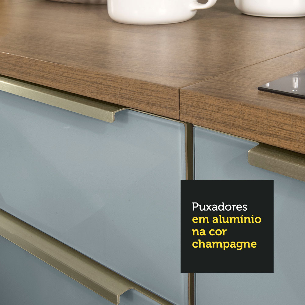 Foto 7 pulgar | Gabinete Bajo de Cocina para Fregadero Madesa Lux Rustic y Gris de 2 Puertas y 3 Cajones con Encimera 120 cm