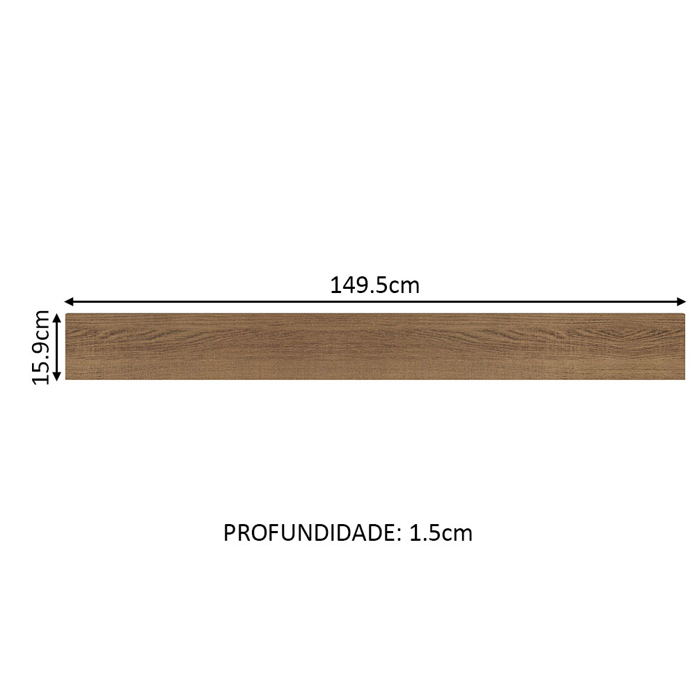 Foto 4 pulgar | Frontal Falso para Gabinete Madesa Glamy Rustic 150 cm