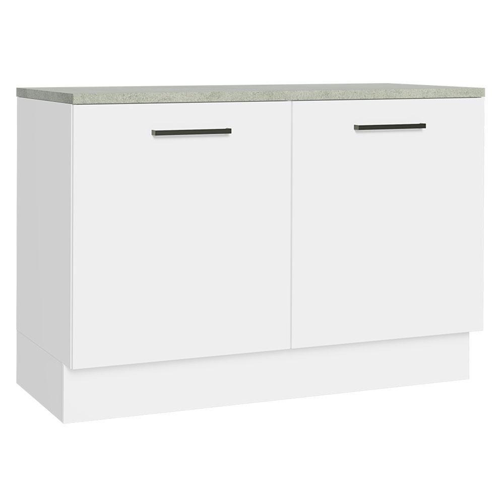 Gabinete de Fregadero Cocina Integral Madesa Agata Blanco 2 Puertas con Encimera