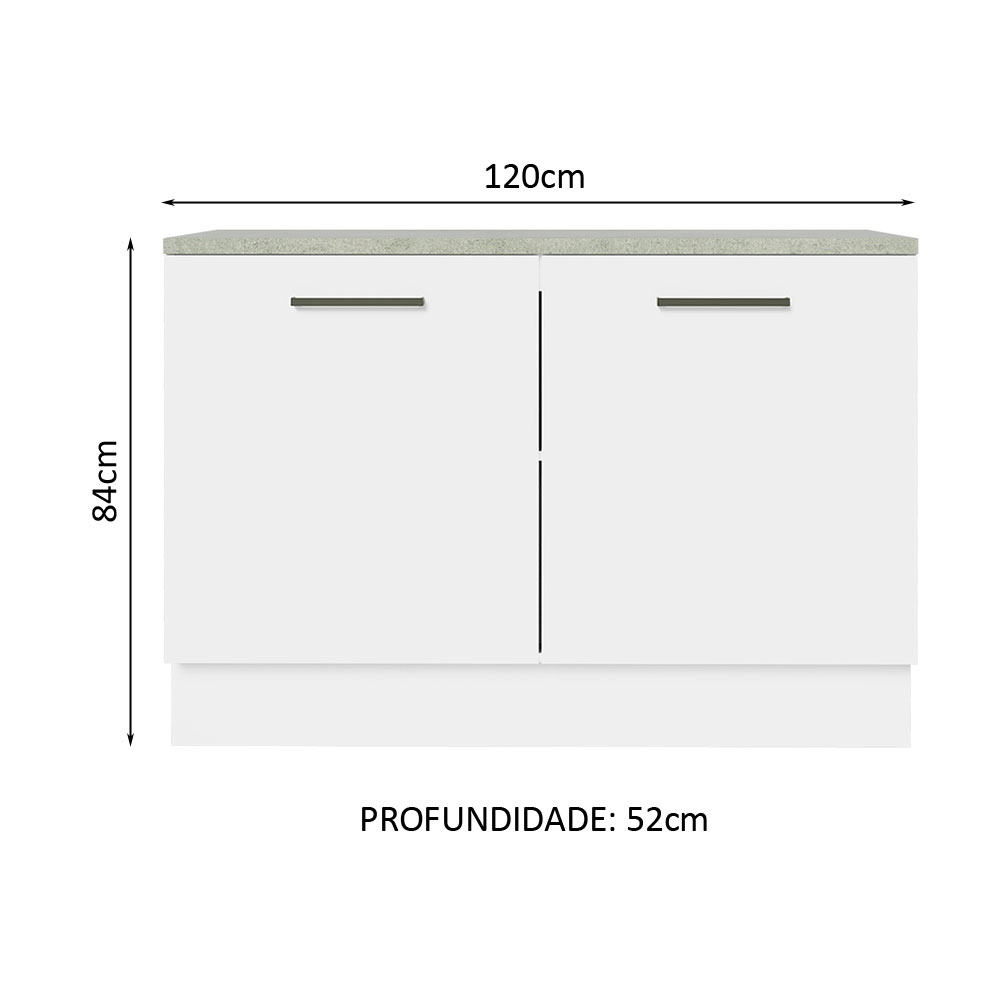 Foto 3 pulgar | Gabinete de Fregadero Cocina Integral Madesa Agata Blanco 2 Puertas con Encimera