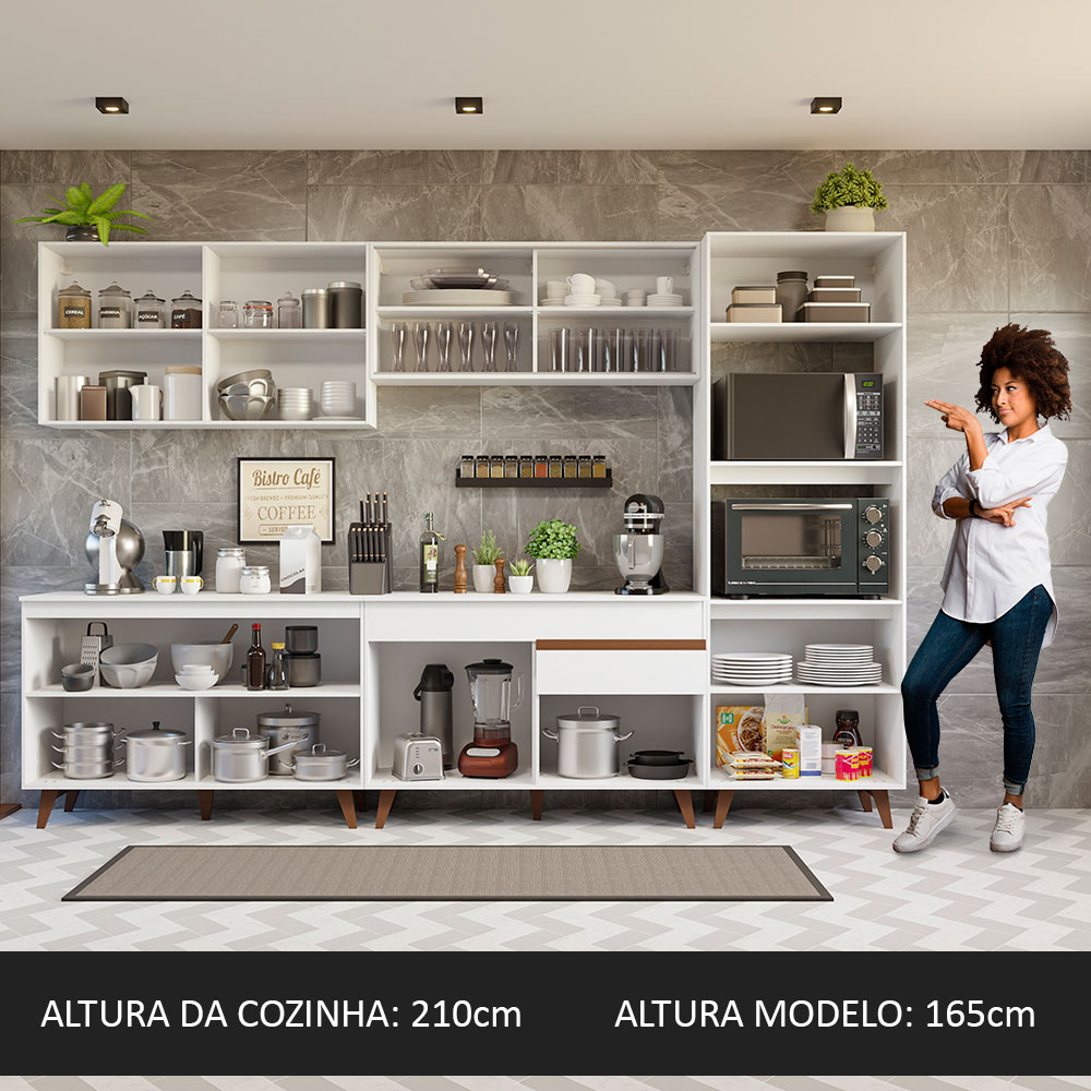 Foto 6 pulgar | Gabinete de Cocina Integral Madesa Reims 01 Blanco 310 cm