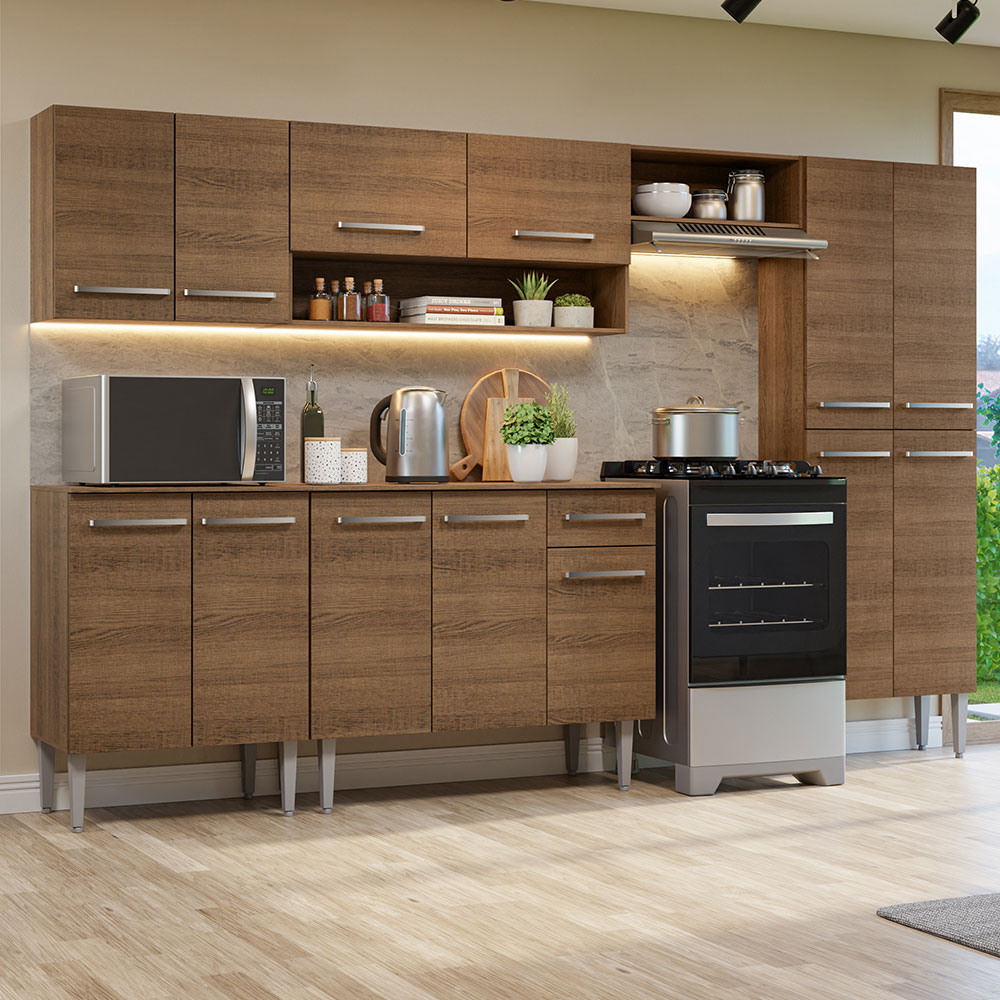 Armario Cocina Integral Madesa Emilly 10 Rustic 293 cm