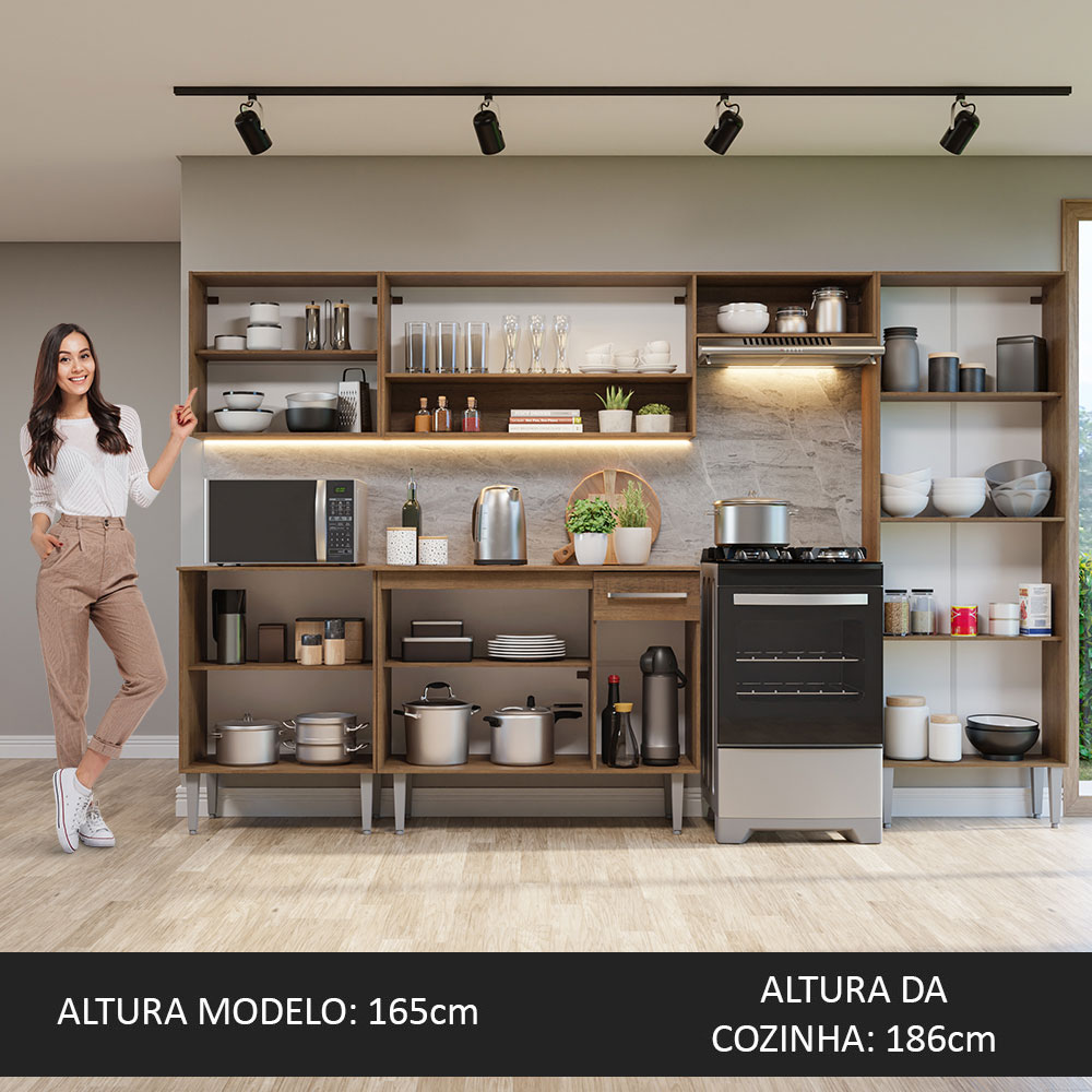 Foto 6 pulgar | Gabinete de Cocina Integral Completa Madesa Emilly Rp 10 de 293 cm