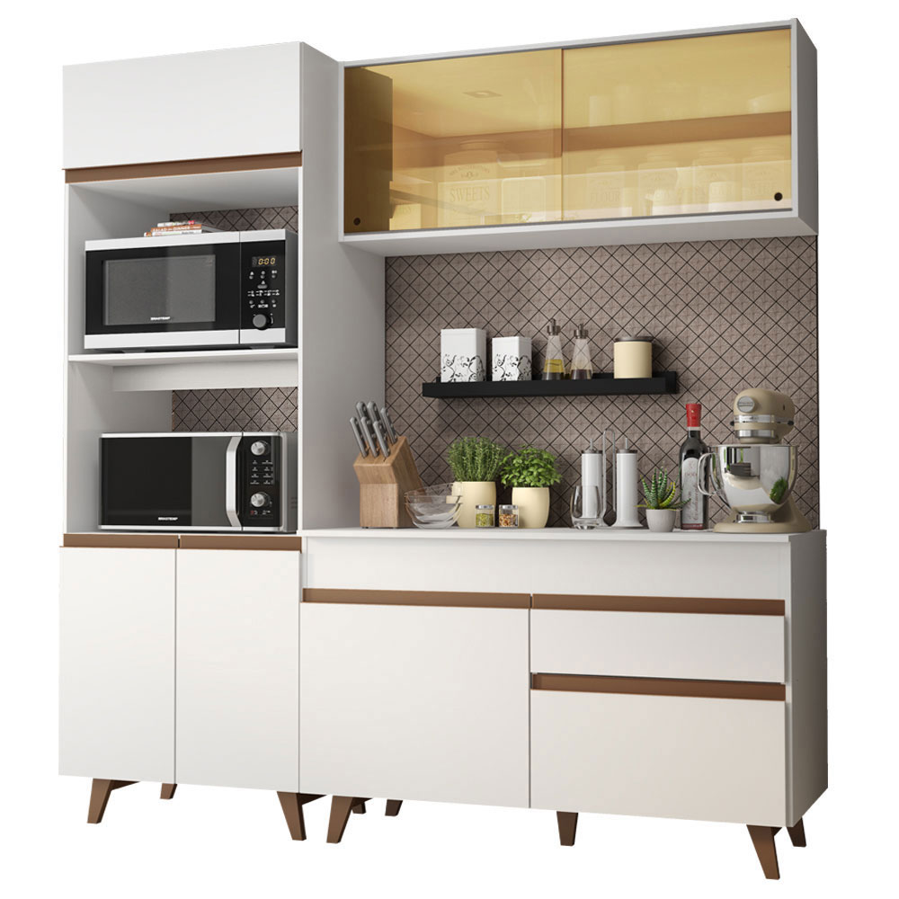 Foto 3 pulgar | Gabinete de Cocina Integral Compacto Madesa Reims 02 Blanco 190 cm