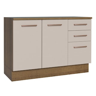 Foto 1 | Gabinete de Fregadero Cocina Madesa Agata Rustic con Crema 2 Puertas y 3 Cajones con Encimera