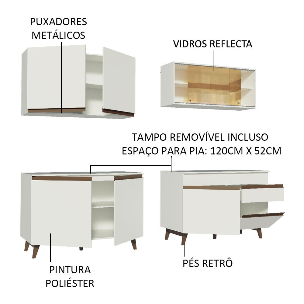 Foto 5 pulgar | Cocina Integral Madesa Reims 240 cm - Con Encimera 01