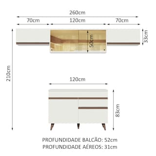 Foto 3 | Cocina Integral Madesa Reims 260 cm - Con Encimera 03