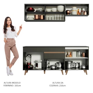Foto 5 | Cocina Integral Madesa Negro de 190 cm