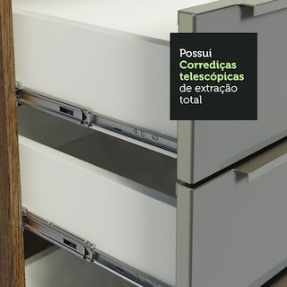 Foto 6 | Gabinete de Cocina Integral Madesa Completa 260 cm Lux Rústico / Gris 03