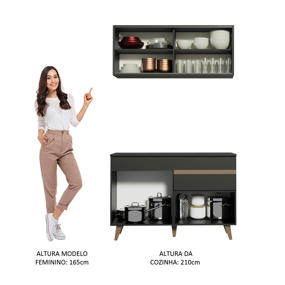 Foto 6 pulgar | Cocina Integral Compacta Madesa Reims 120 cm - Diseño moderno y elegante