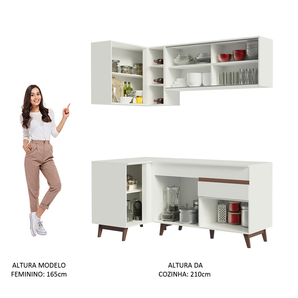 Foto 6 pulgar | Gabinete de Cocina Integral Completa Madesa Reims  262 cm