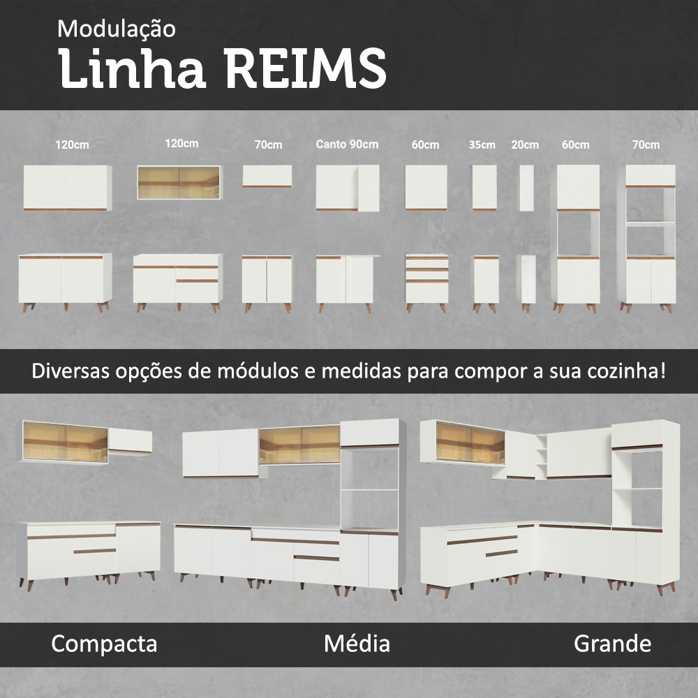 Foto 7 pulgar | Gabinete de Cocina Integral Completa Madesa Reims  262 cm