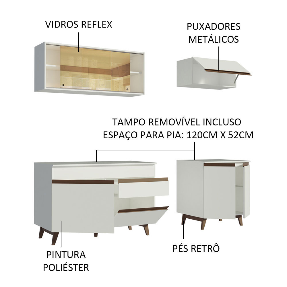 Foto 5 pulgar | Gabinete De Cocina Integral Compacta Madesa  Reims  190 Cm
