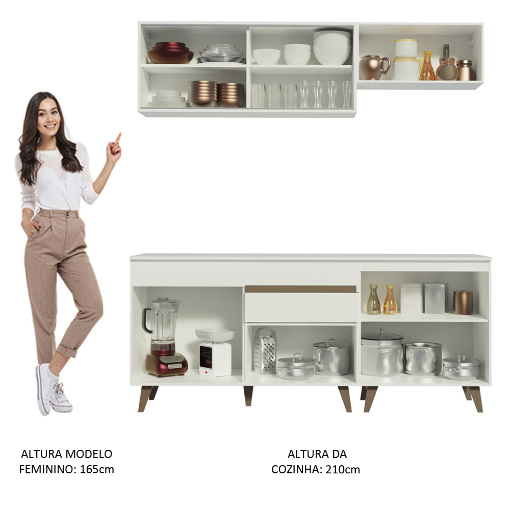 Foto 6 pulgar | Gabinete De Cocina Integral Compacta Madesa  Reims  190 Cm