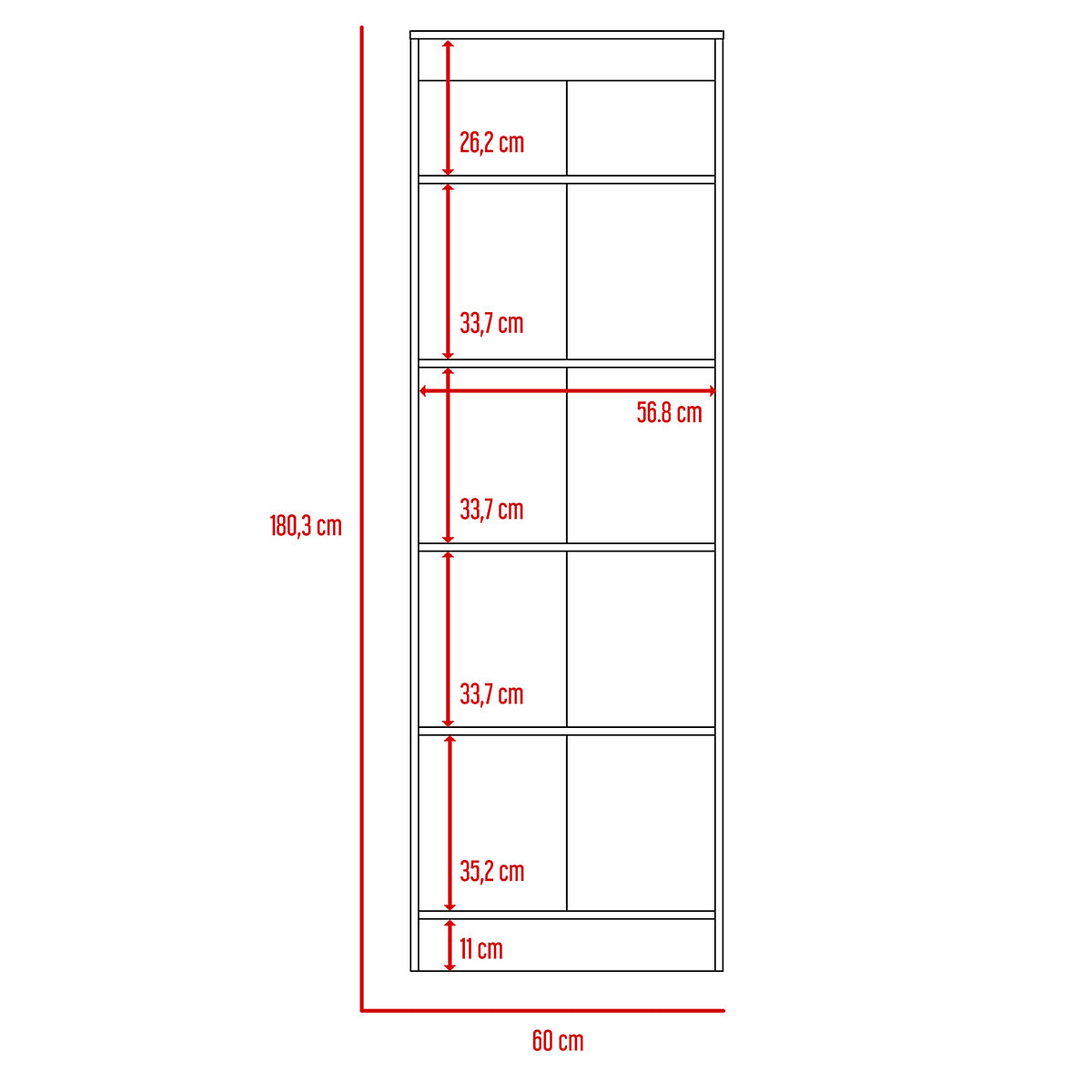 Foto 8 pulgar | Mueble Alacena Sofia, Color Blanco, Con 2 Puertas