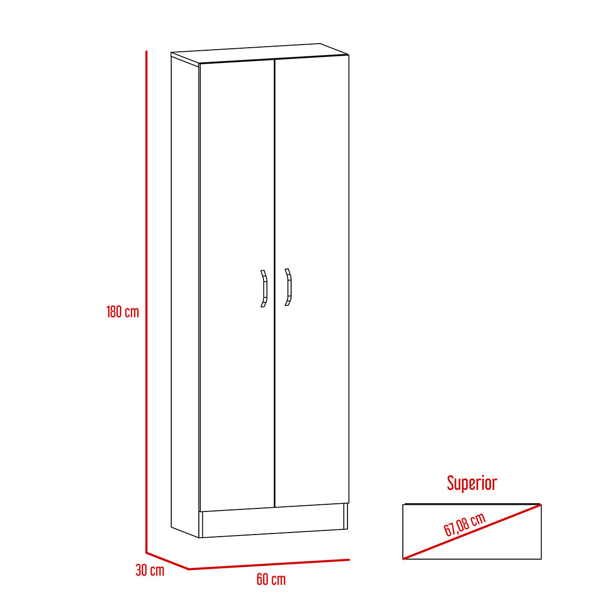 Foto 9 pulgar | Mueble Alacena Sofia, Color Blanco, Con 2 Puertas