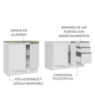 Foto 4 | Mueble de Cocina 200cm con Tarja Glamy Blanco