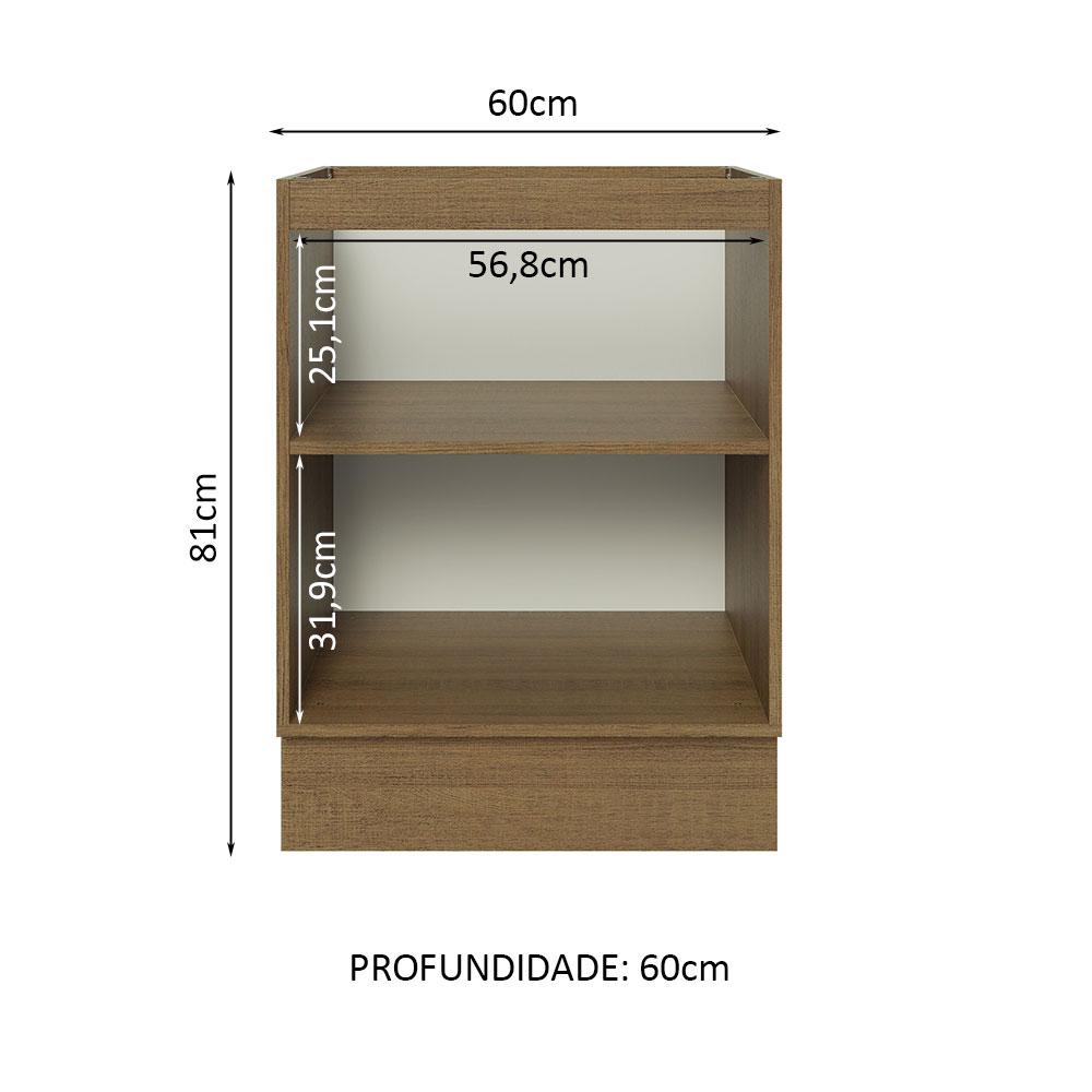 Foto 4 pulgar | Gabinete Bajo Cocina Madesa Lux 60cm Sin Encimera Gm