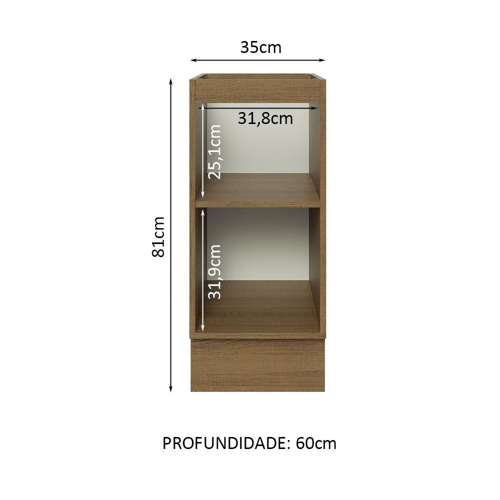 Foto 3 | Gabinete Bajo Cocina Madesa Lux 35cm Sin Encimera Mn