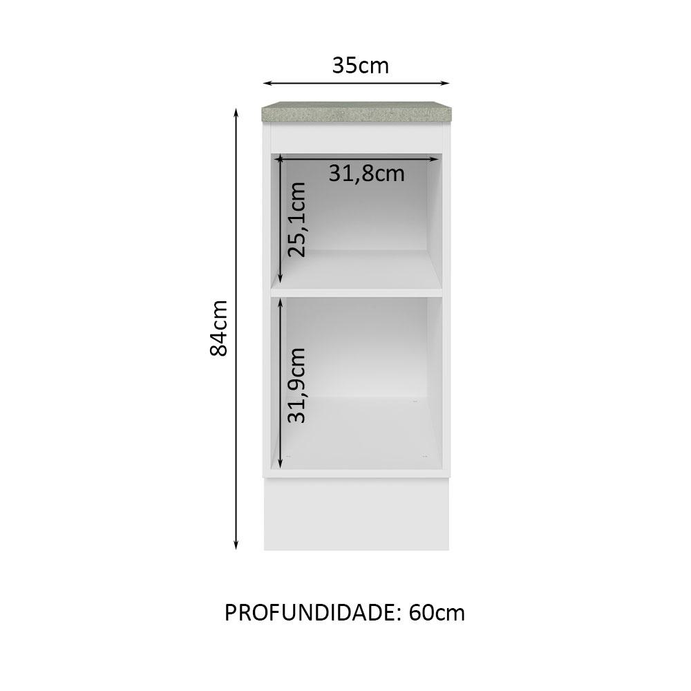 Foto 6 pulgar | Gabinete Bajo Cocina Madesa Lux 35cm Con Encimera Bg