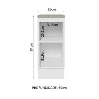 Foto 5 | Gabinete Bajo Cocina Madesa Lux 35cm Con Encimera Bg