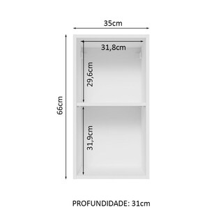 Foto 3 | Alacena Gabinete Superior Cocina Madesa Lux 35cm Bn