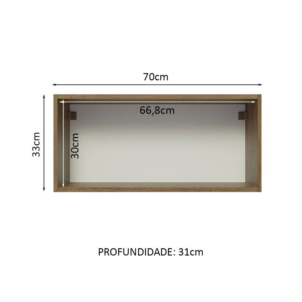 Foto 4 pulgar | Alacena Gabinete Superior Cocina Madesa Lux 1 Puerta 70cm Mg