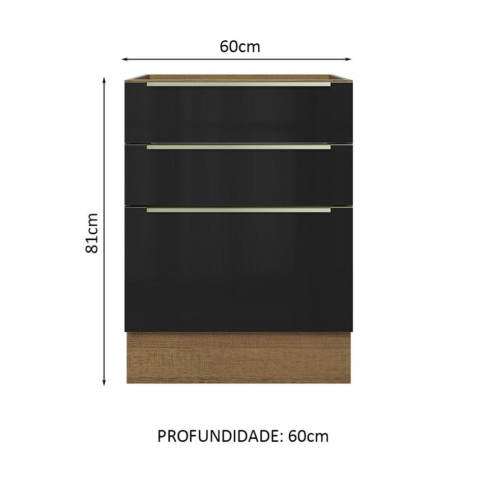 Foto 3 pulgar | Gabinete Bajo Cocina Madesa Lux 60cm Sin Encimera Mn