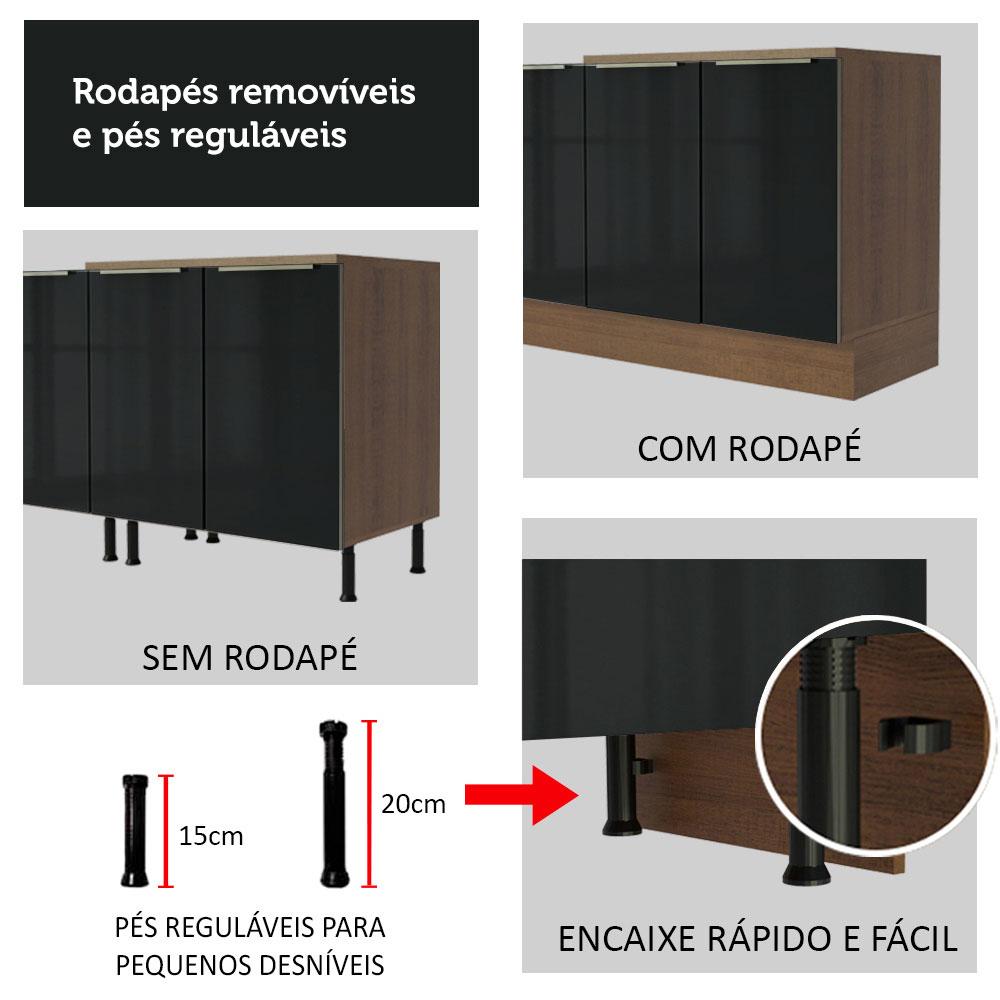 Foto 9 pulgar | Gabinete Bajo Cocina Madesa Lux 60cm Sin Encimera Mn