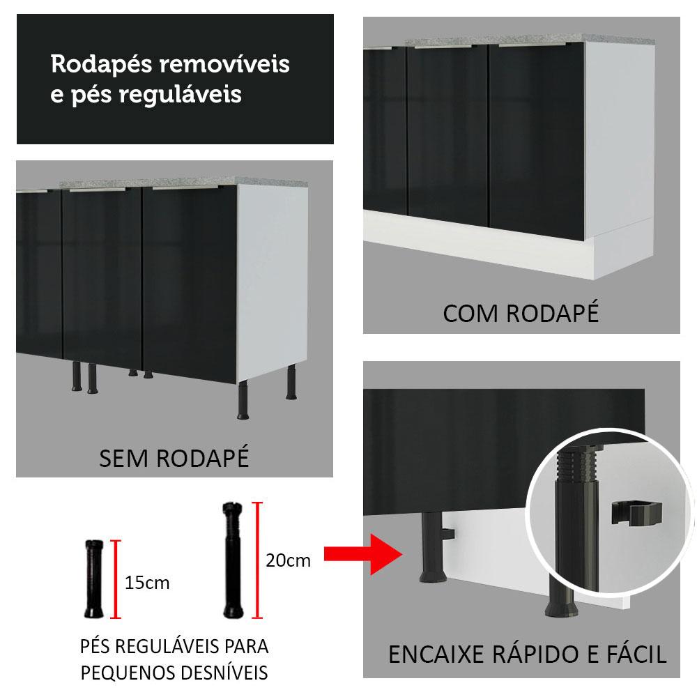 Foto 8 | Gabinete Bajo Cocina Madesa Lux 3 Cajones Con Encimera Bn