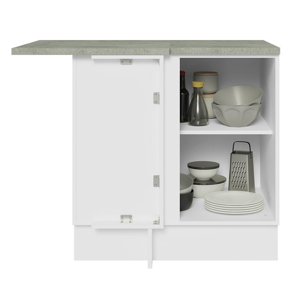 Foto 4 pulgar | Gabinete Bajo Esquina Cocina Madesa Lux 80cm Con Encimera Bg