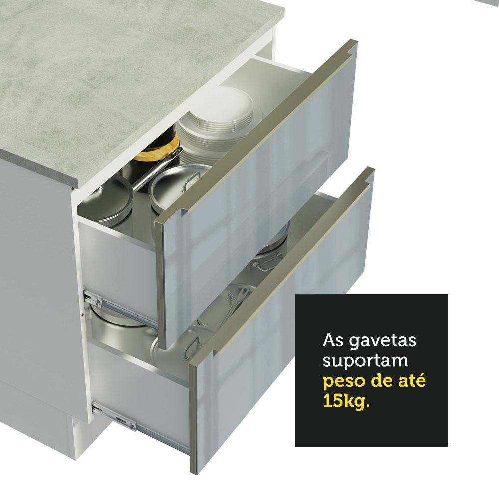 Foto 8 pulgar | Gabinete Bajo Cocina Madesa Lux 60cm Con Encimera Bg