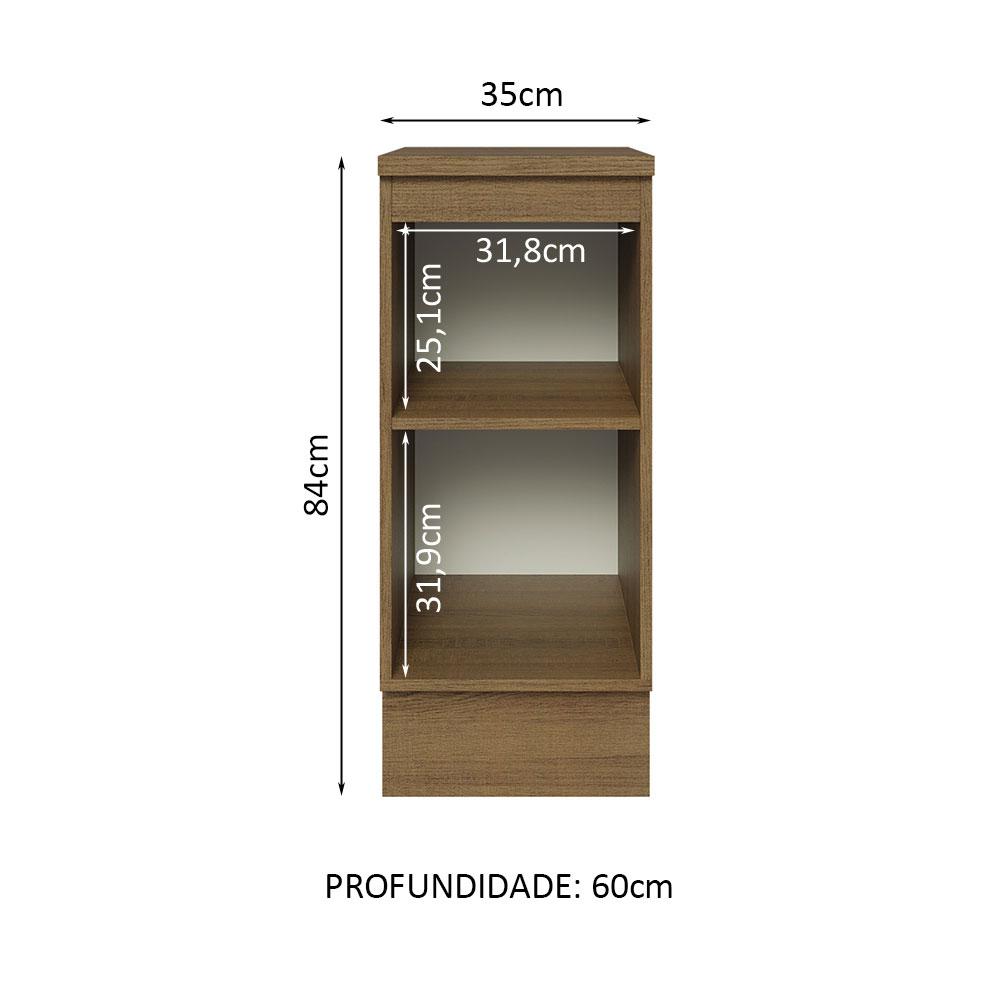 Foto 4 pulgar | Gabinete Bajo Cocina Madesa Lux 35cm Con Encimera Mg