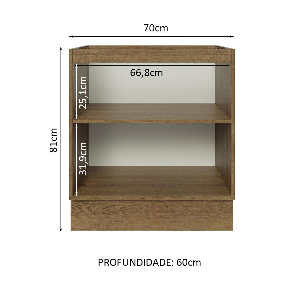 Foto 4 pulgar | Gabinete Bajo Cocina Madesa Lux 70cm Sin Encimera Mg