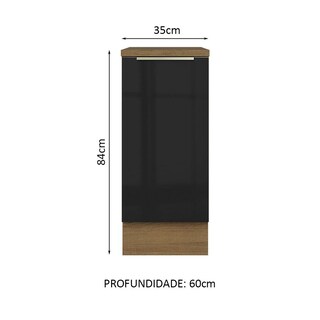 Foto 2 | Gabinete Bajo Cocina Madesa Lux 35cm Con Encimera Mn