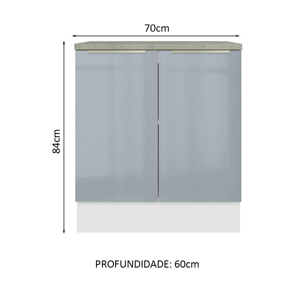 Foto 3 pulgar | Gabinete Bajo Cocina Madesa Lux 70cm Con Encimera Bg