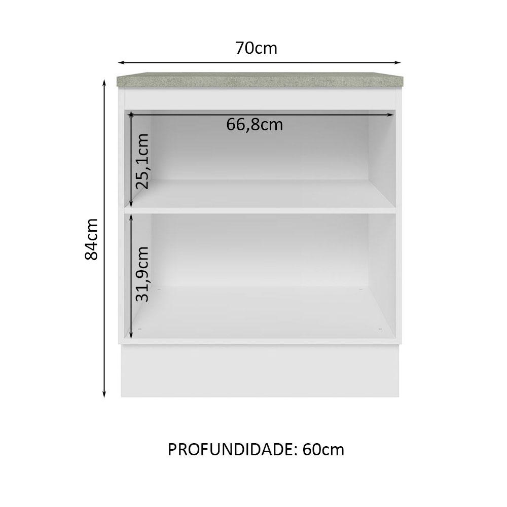 Foto 4 pulgar | Gabinete Bajo Cocina Madesa Lux 70cm Con Encimera Bg