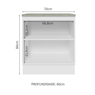 Foto 3 | Gabinete Bajo Cocina Madesa Lux 70cm Con Encimera Bg