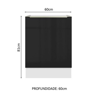 Foto 2 | Gabinete Bajo Cocina Madesa Lux 60cm Sin Encimera Nb