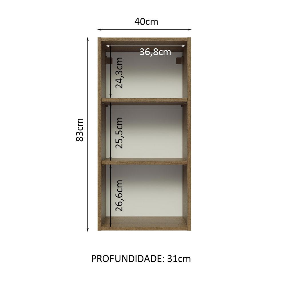 Foto 4 pulgar | Alacena Gabinete Superior Cocina Madesa 1 Puerta Lux 40cm Mn