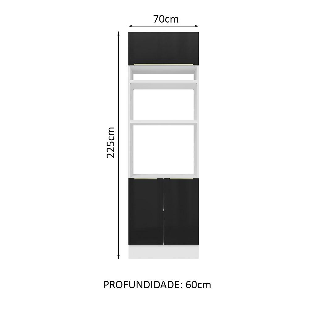 Foto 3 pulgar | Alacena De Cocina Para Horno Madesa Lux 70cm Bn