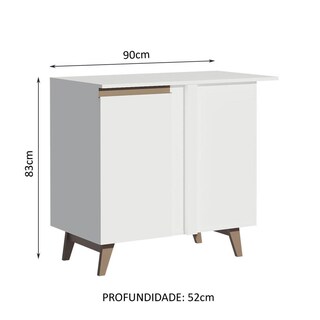 Foto 2 | Gabinete Bajo De Esquina Cocina Madesa Reims 90cm Bb